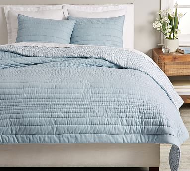 Ultra Soft Handcrafted TENCEL™ Cotton Reversible Quilt & Shams ...