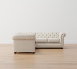 Chesterfield Roll Arm 3-Piece L-Shaped Sectional (97&quot;)