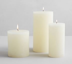 Scented Timber Pillar Candle - Paperwhite | Pottery Barn