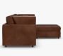 Modular Leather 4-Piece Chaise Sectional (111&quot;&ndash;120&quot;)