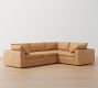 Dream Wide Arm Leather 3-Piece Sectional (120&quot;)