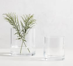 Aegean Clear Glass Short Vase