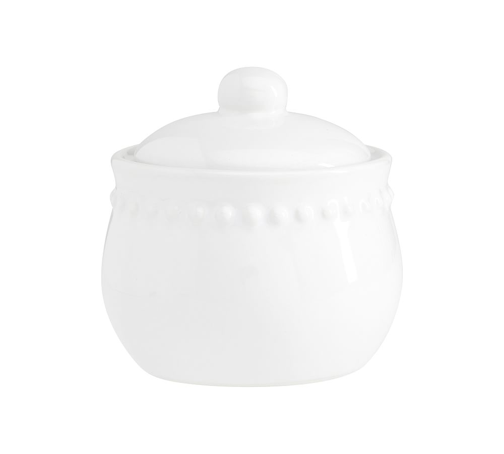 Emma Beaded Stoneware Sugar Bowl