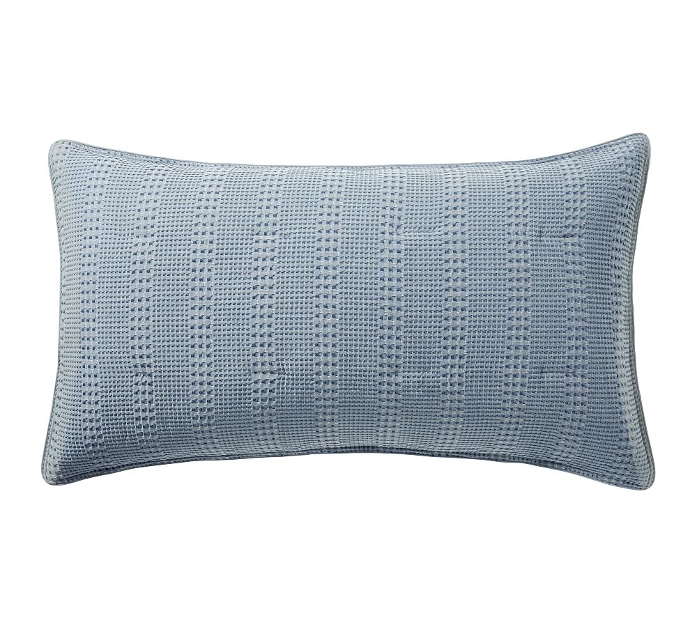 Honeycomb Cotton Comforter King Sham - Chambray