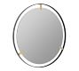 Aspen Black And Gold Round Wall Mirror - 36&quot;