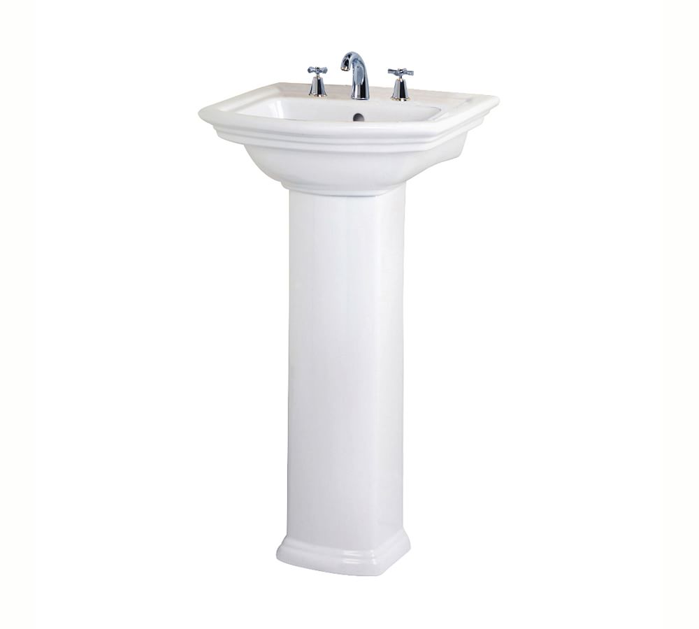 Avery 18” Ceramic Single Pedestal Sink | Pottery Barn