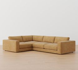 Carmel Lounge Leather 3-Piece Sectional (117&quot;)