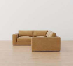 Carmel Lounge Leather 3-Piece Sectional (117&quot;)