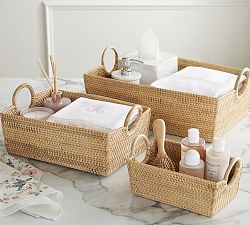 Monique Lhuillier Weaverly Woven Rattan Nesting Baskets