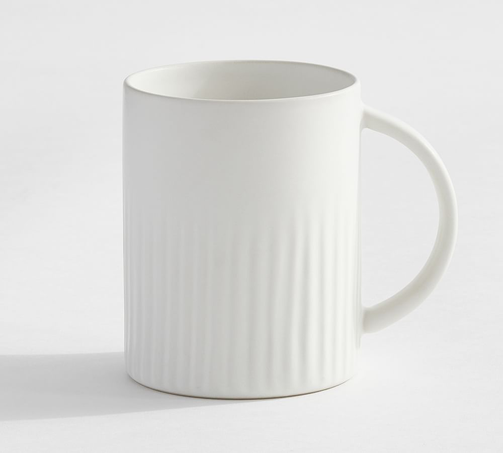 Ridge Textured Stoneware Mugs