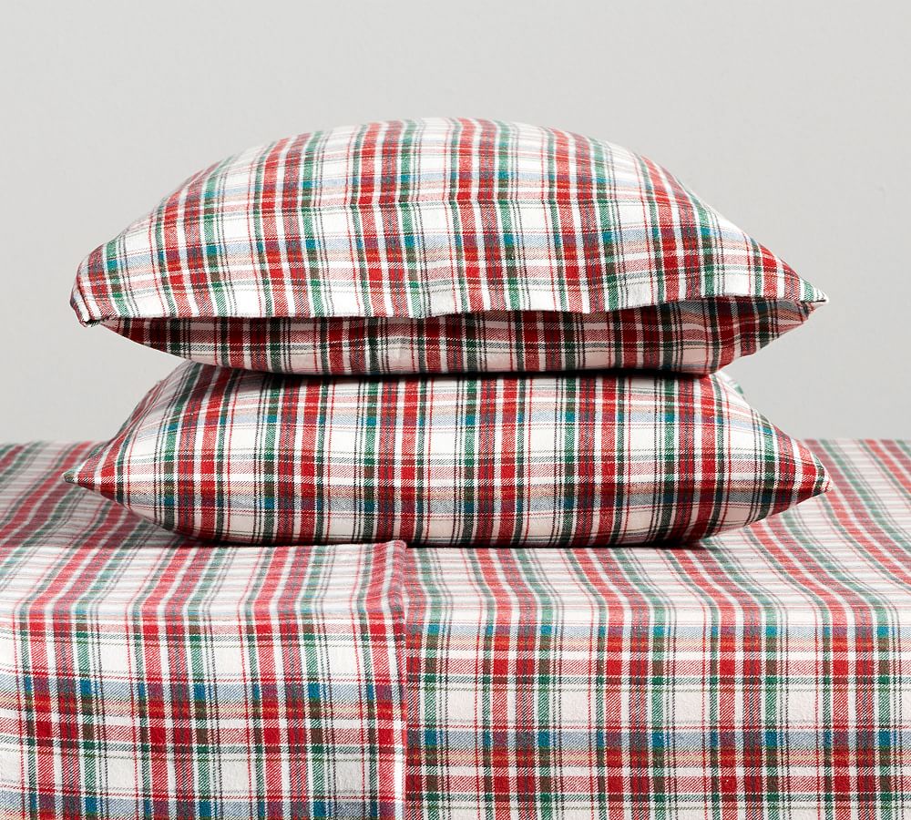 Phoenix Plaid Organic Flannel Pillowcases - Set of 2