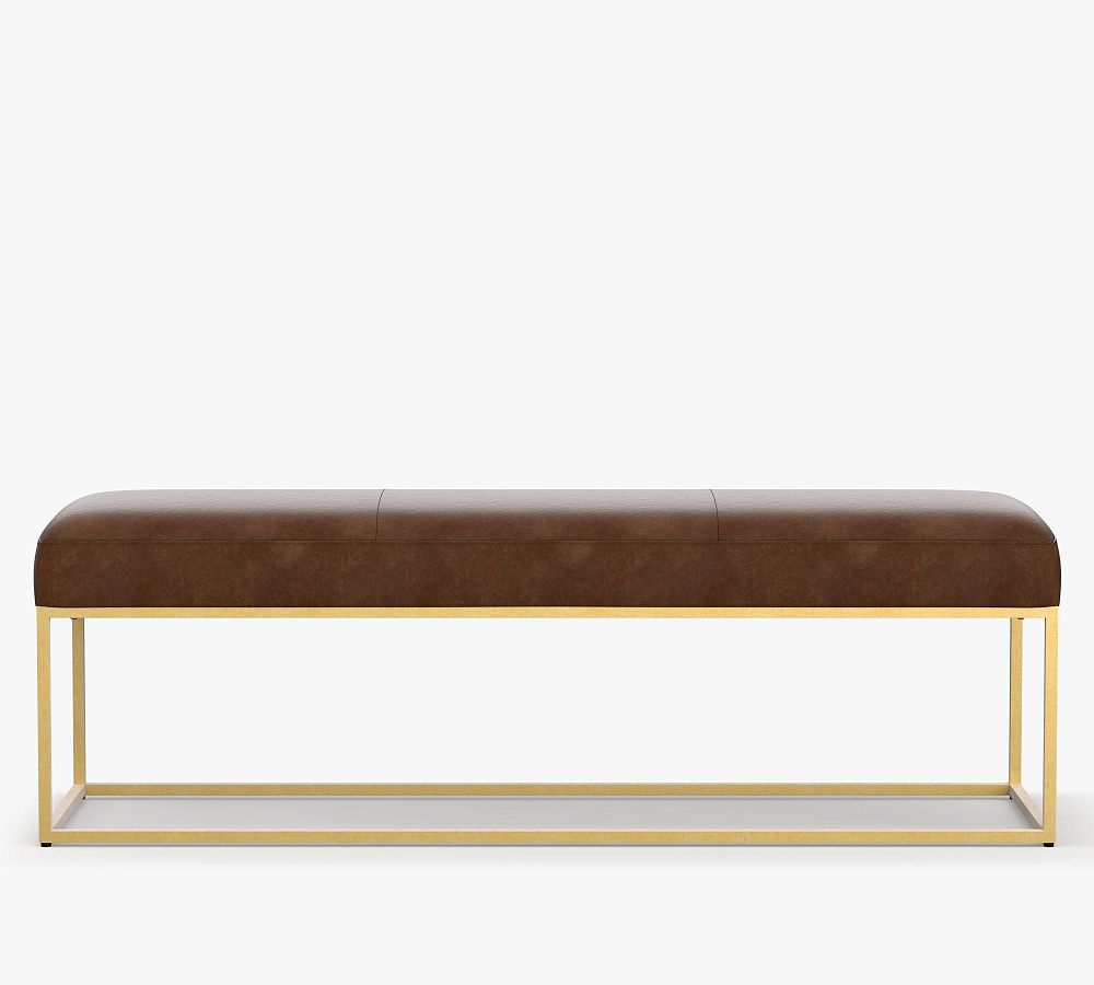Millie Leather Rectangular Bench (54&quot;)