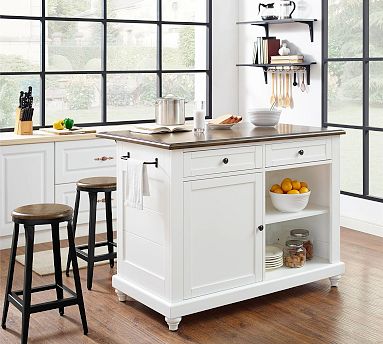 Acme Kitchen Island with Stools Pottery Barn