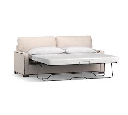 Turner Square Arm Sleeper Sofa with Memory Foam Mattress (84&quot;)