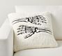Skeleton Embroidered Sherpa Pillow