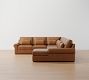 Big Sur Roll Arm Deep Seat Leather 4-Piece Chaise Sectional (151&quot;)