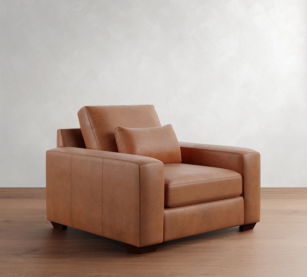 Big Sur Square Arm Deep Seat Leather Chair