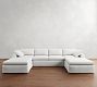 Dream Wide Arm Slipcovered  Double Chaise Sectional (154&quot;)