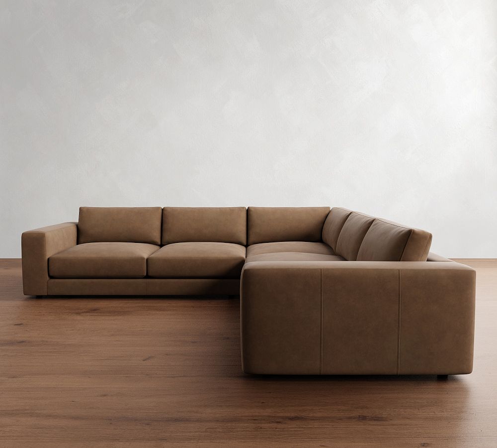Carmel Lounge Leather 3-Piece L-Shaped Sectional (117&quot;)
