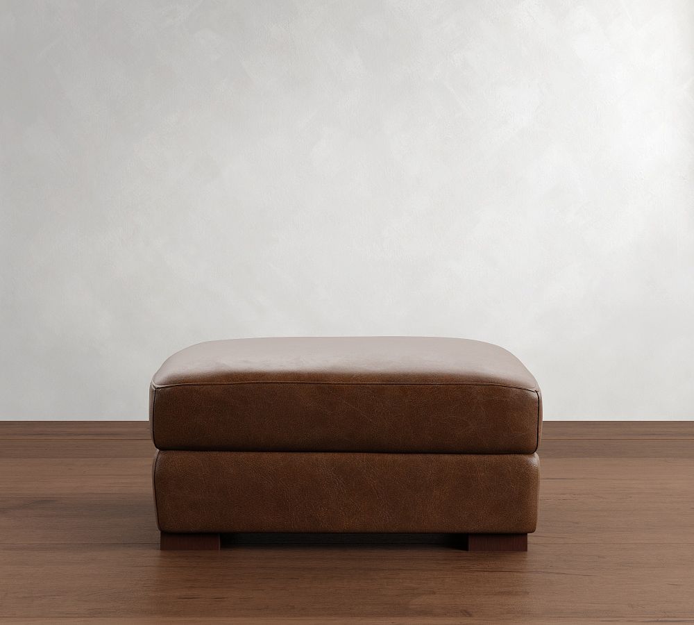 Turner Leather Ottoman