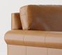 York Roll Arm Leather 3-Piece L-Shaped Sectional (96&quot;)