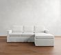 Cameron Square Arm Slipcovered Chaise Sectional (99&quot;)