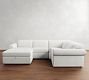 Ultra Lounge Roll Arm 5-Piece Reclining Chaise Sectional - Storage Available (147&quot;)
