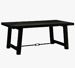 Benchwright Dining Table, Blackened Oak, 74"L x 38"W