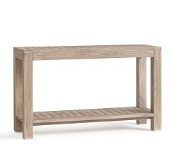 Indio Outdoor Console Table, Weathered Gray