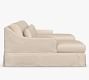 York Slope Arm Deep Seat Slipcovered Double Chaise Sectional (127&quot;)