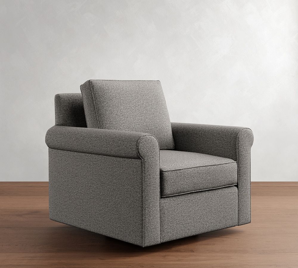 Cameron Roll Arm Swivel Chair | Pottery Barn