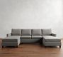 Cameron Square Arm Double Chaise Sectional (128&quot;)
