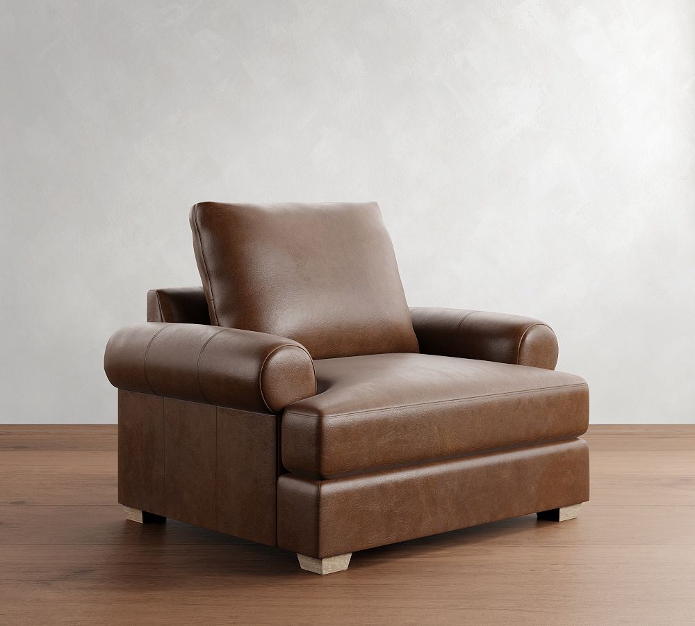 Canyon Roll Arm Leather Chair