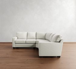 Buchanan Square Arm 3-Piece L-Shaped Curved Wedge Sectional (100&quot;)