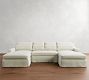 York Slope Arm Deep Seat Slipcovered Double Chaise Sectional (127&quot;)