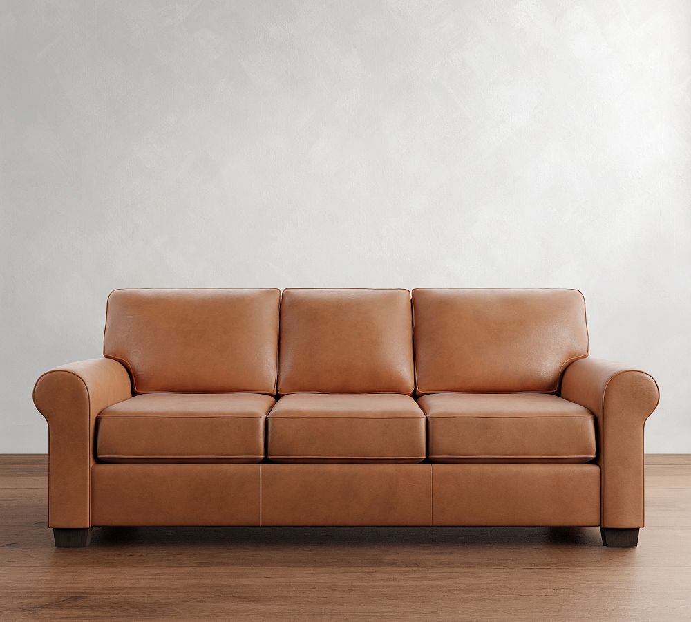Buchanan Roll Arm Leather Sleeper Sofa (87&quot;)