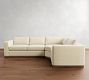 Carmel Wide Arm Wood Base 3-Piece Wedge Sectional (112&quot;)