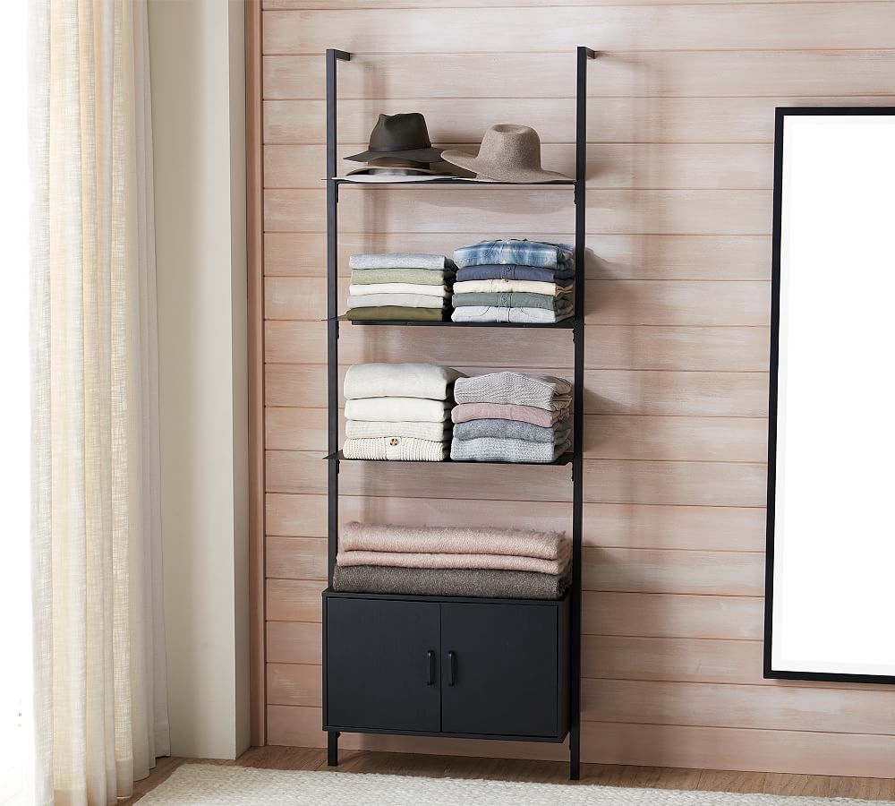 Temple Street Three Tier Shelf With Cabinet (30&quot;)
