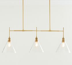 Flared Glass Linear Chandelier (48&quot;)