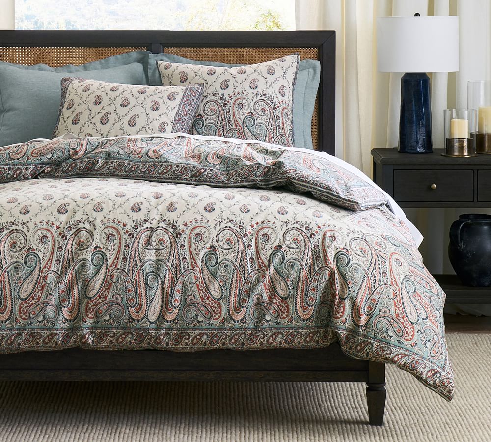 Quinn Paisley Linen Cotton Duvet Cover