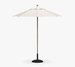 6' Round Outdoor Patio Umbrella &ndash; Eucalyptus Tilt Frame&#8203;