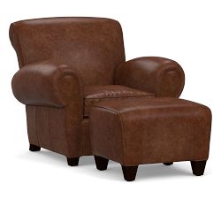 Manhattan Roll Arm Leather Chair