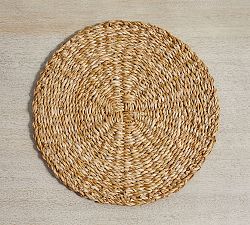 Isla Handwoven Seagrass Round Charger Plate | Pottery Barn