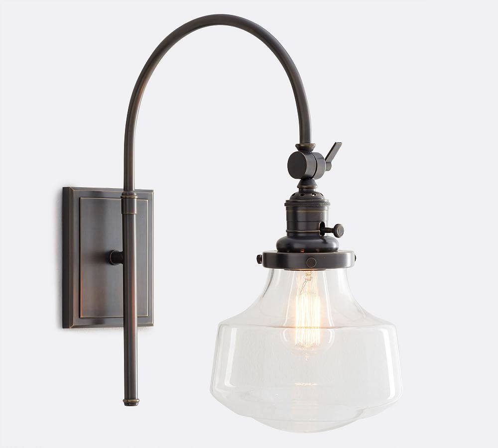 Schoolhouse Glass Arc Sconce