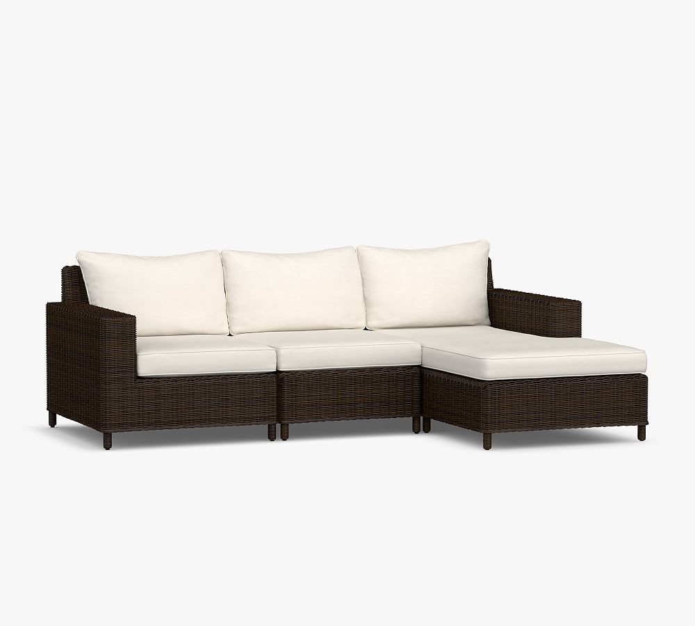 Torrey Wicker 3-Piece Single Chaise Outdoor Sectional (99&quot;)