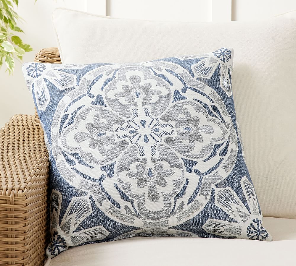 Sunbrella&#0174; Watercolor Medallion Outdoor Pillow