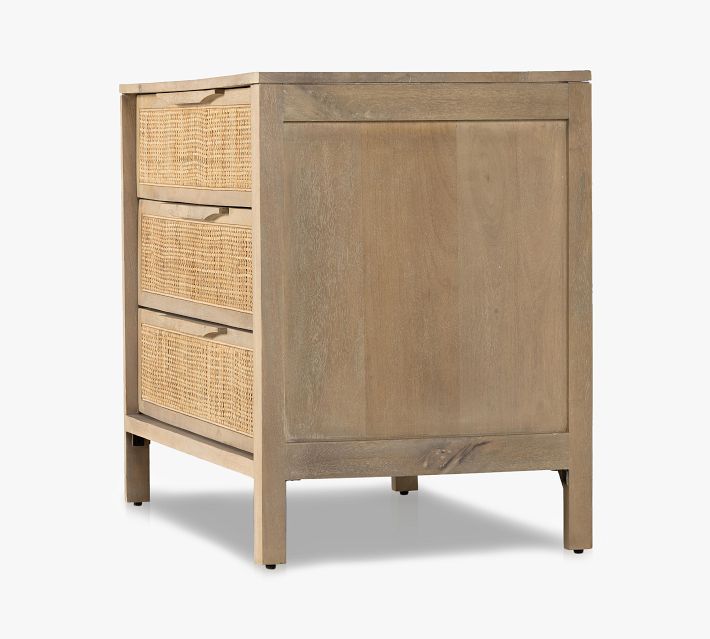 Dolores Cane 3-Drawer Nightstand (32