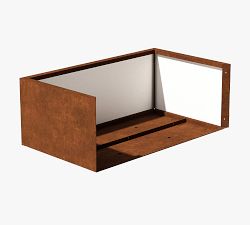 Long Box Outdoor Planters - Corten Steel