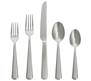 Fortessa Valen Tumbled Flatware Set | Pottery Barn