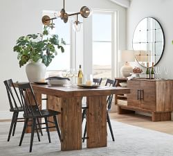 North Reclaimed Wood Extending Dining Table